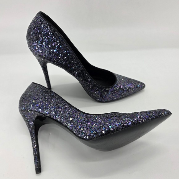 Steve Madden Shoes - Steve Madden Pointed Toe Stiletto Heels Blue/Purple Glitter Atlantyl Pumps W 10M